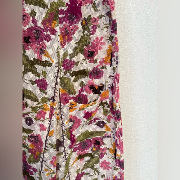Zara Floral Textured Jumpsuit Cover Up 8 NWOT Resort Wear / Vacation - Picture 4 of 9